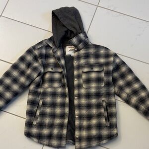 American Eagle Outfitters Flannel Jersey lined Shirt Jacket
